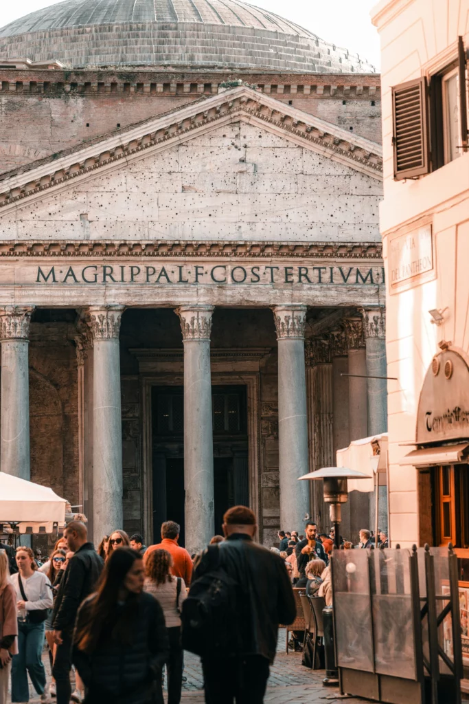 Pantheon Rome street perspective